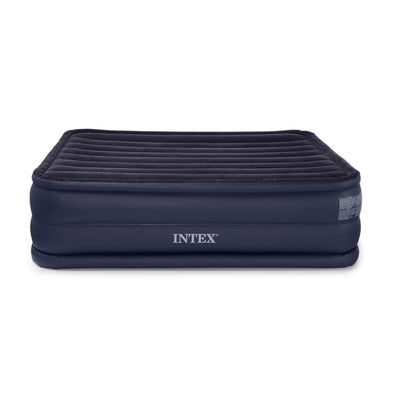 Intex Queen Raised Downy Air Mattress Bed With Built-In Electric Pump (Used)