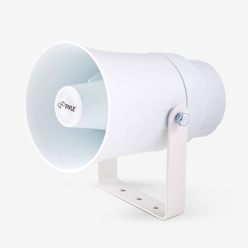 PYLE Aluminum 5.6 Inch PA Horn Speaker 70 Volt 8 Ohms, White (Open Box)