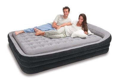 INTEX Comfort Frame Queen Airbed 2-in-1 Air Mattress Kit - Open Box!