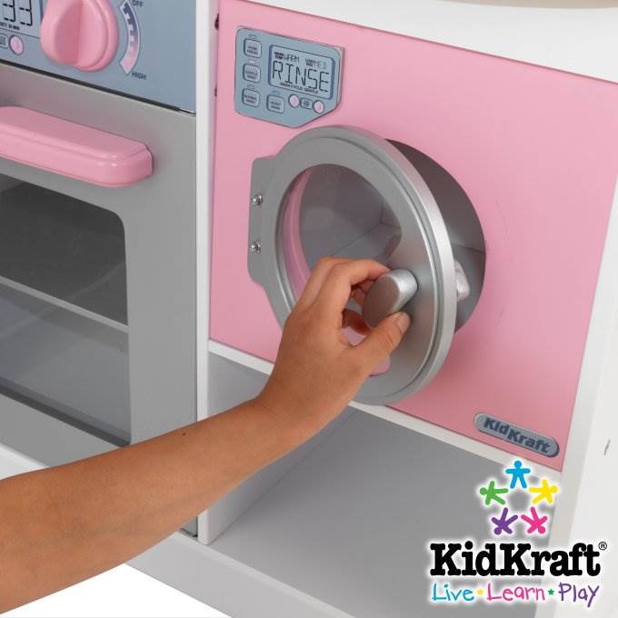 KidKraft Grand Gourmet Deluxe Corner Play Kitchen & Deluxe Cookware Set