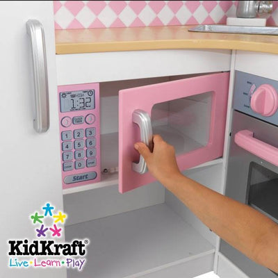 KidKraft Grand Gourmet Deluxe Corner Play Kitchen & Deluxe Cookware Set