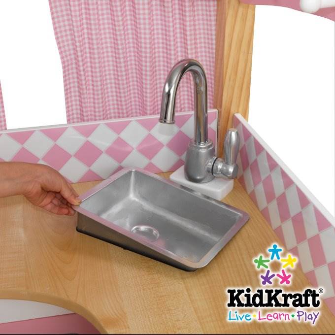 KidKraft Grand Gourmet Deluxe Corner Play Kitchen & Deluxe Cookware Set