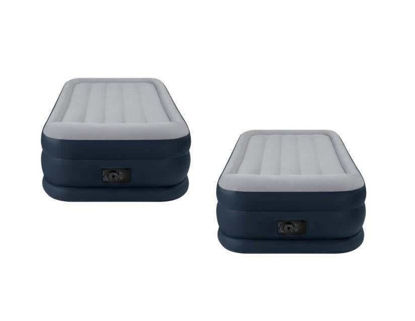 2-Pack Intex Deluxe Twin Pillow Rest Raised Air Mattresses + Pumps | 2 x 67731E