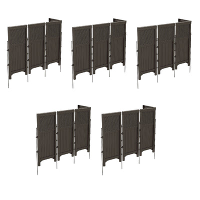 Suncast FSW4423 Backyard and Patio Rust-Resistant Screen Fence, Java (5 Pack)