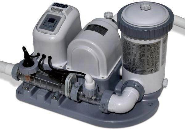 INTEX 2000 GPH Swimming Pool Pump & Saltwater Chlorinator with GFCI - Open Box