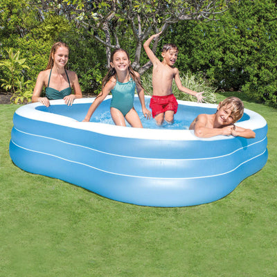 Intex Swim Center 90"x90"x2" Inflatable Play Kids Backyard Swimming Pool (Used)