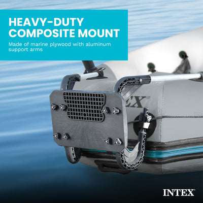 Intex Composite Motor Mount w/ Aluminum Supports for Inflatable Boat or Raft