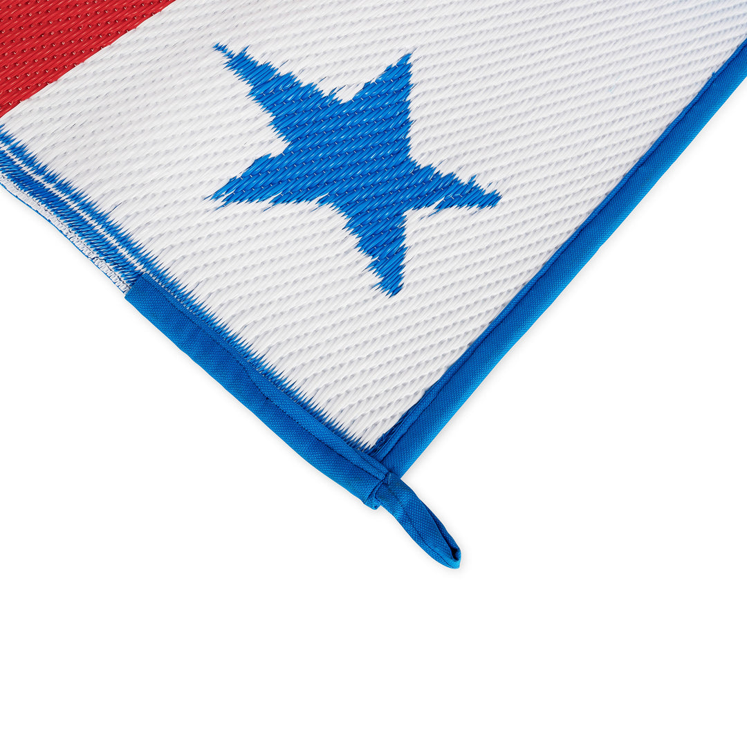 Camco RV Outdoor Mat for RVs, Campsites and Patios, 6 x 9 Ft, Patriot Design - VMInnovations