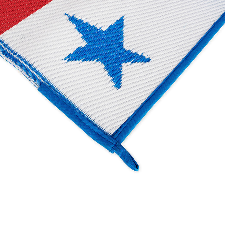 Camco RV Outdoor Mat for RVs, Campsites and Patios, 6 x 9 Ft, Patriot Design - VMInnovations