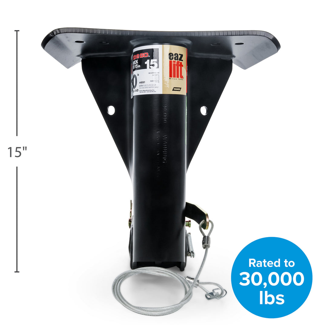 Eaz-Lift Gooseneck Adapter for Fifth Wheel Trailers, 15 Inch, 30,000 Lb Rating - VMInnovations