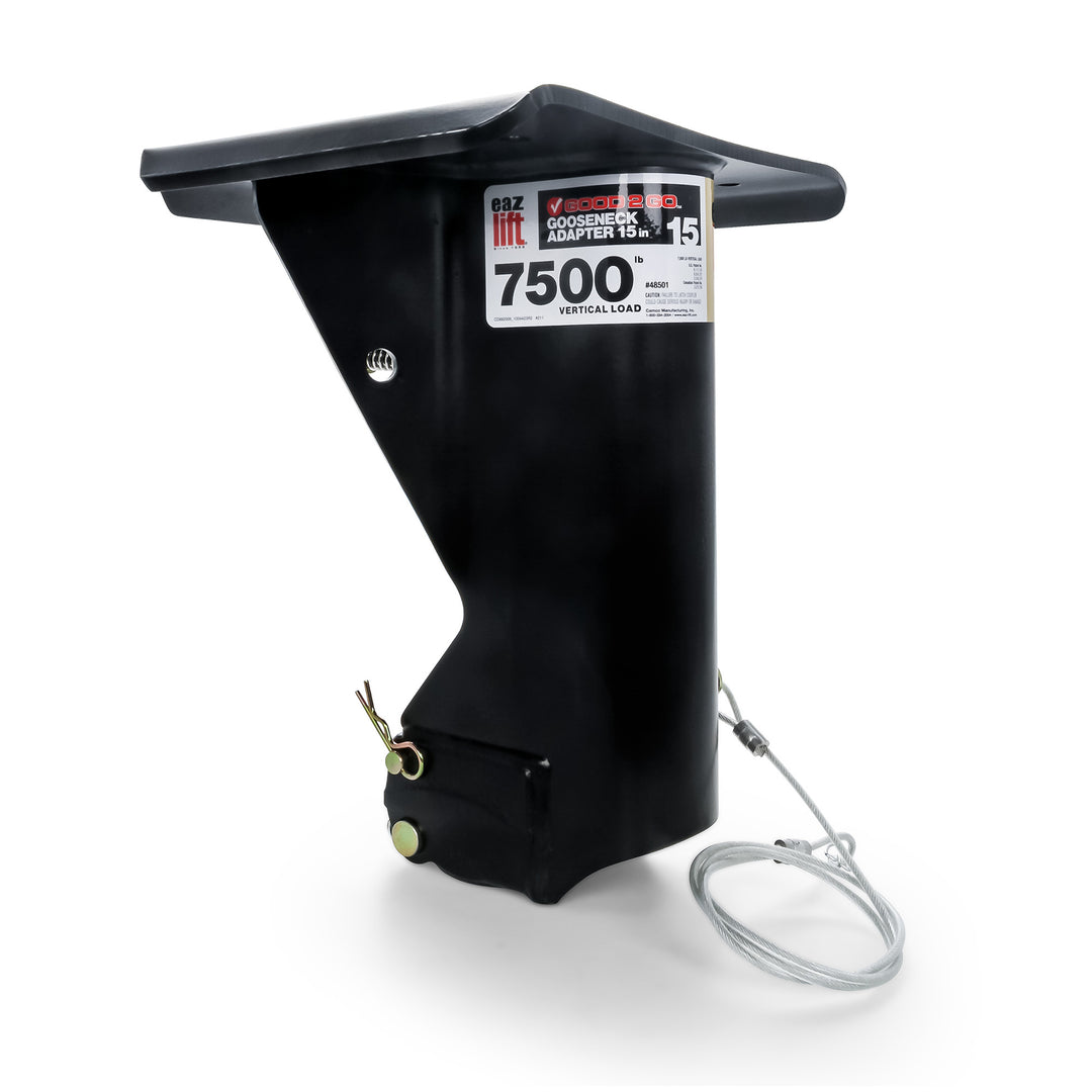 Eaz-Lift Gooseneck Adapter for Fifth Wheel Trailers, 15 Inch, 30,000 Lb Rating - VMInnovations
