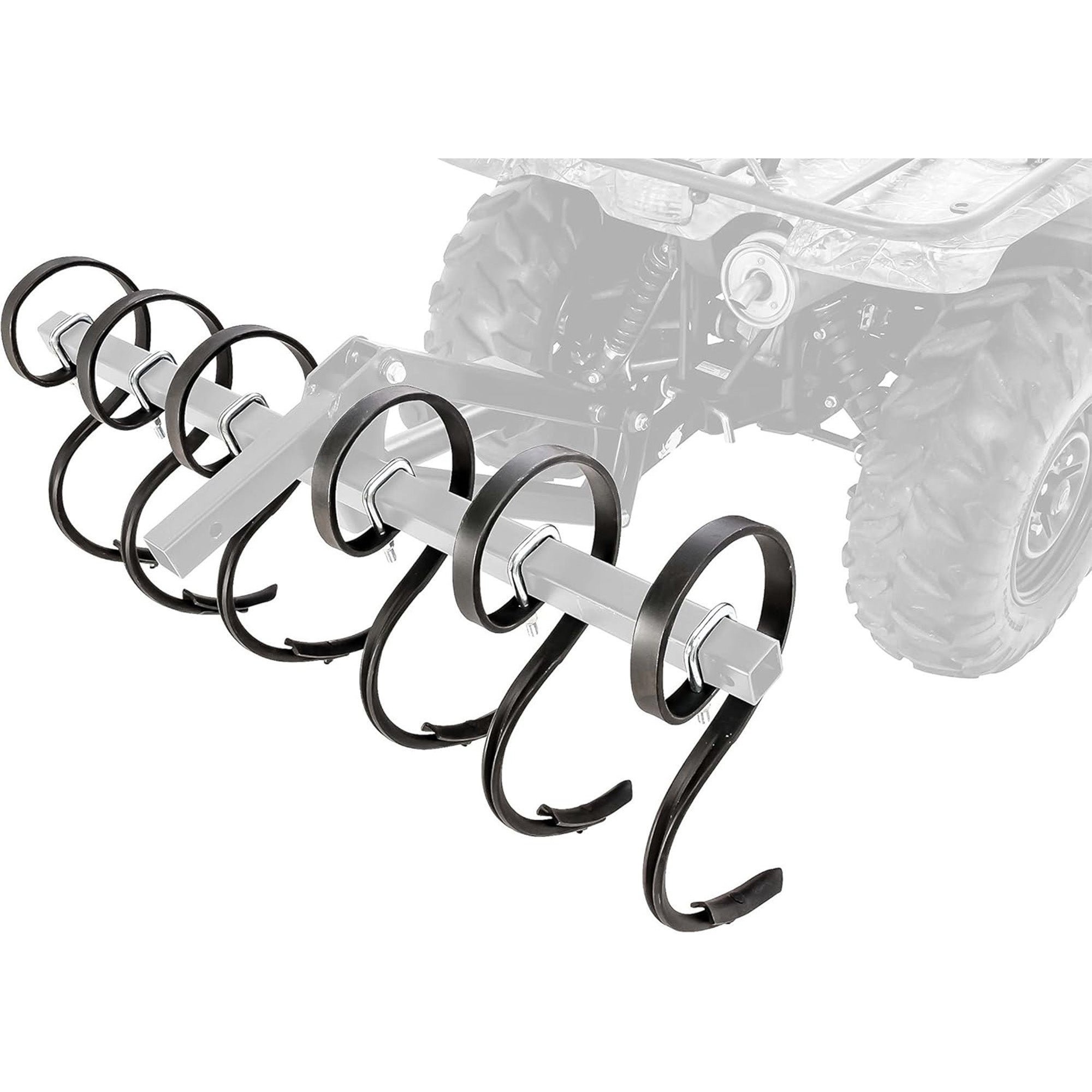Black Boar ATV/UTV S-Tine Cultivator for Ground Preparation or Re-Tilling, Black