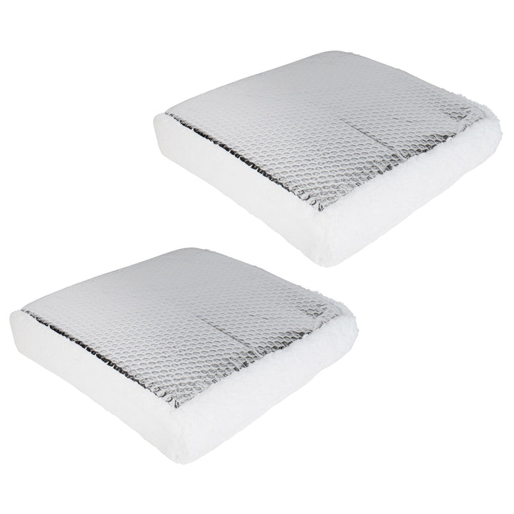 Camco 14" RV Vent Insulator Cover, Skylight Reflective Surface, White, 2 Pack