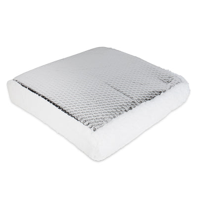 Camco 14” RV Vent Insulator Cover for Roof, Skylight, Reflective Surface, White - VMInnovations