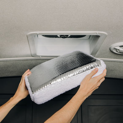 Camco 14" RV Vent Insulator Cover, Skylight Reflective Surface, White, 3 Pack - VMInnovations
