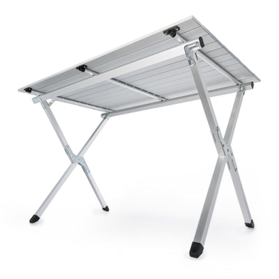 Camco Aluminum Roll-Up Table w/ Carrying Bag for Outdoor Use, Seats 4-6, Silver - VMInnovations