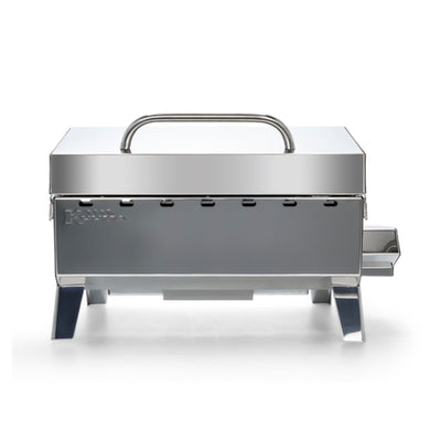 Camco Stow N Go 125 Stainless Steel Gas Grill w/Pedestal Mount, Silver(Open Box) - VMInnovations
