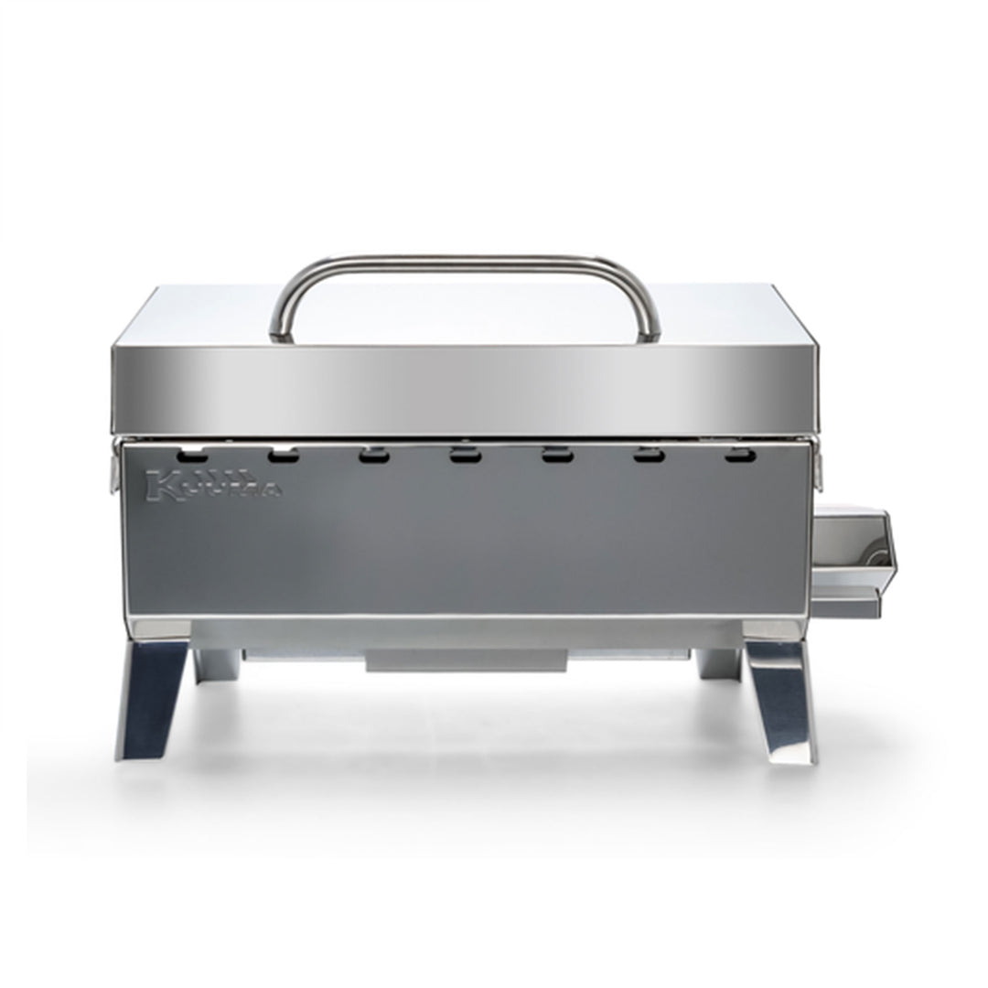 Camco Stow N Go 125 Stainless Steel Gas Grill w/Pedestal Mount, Silver(Open Box)