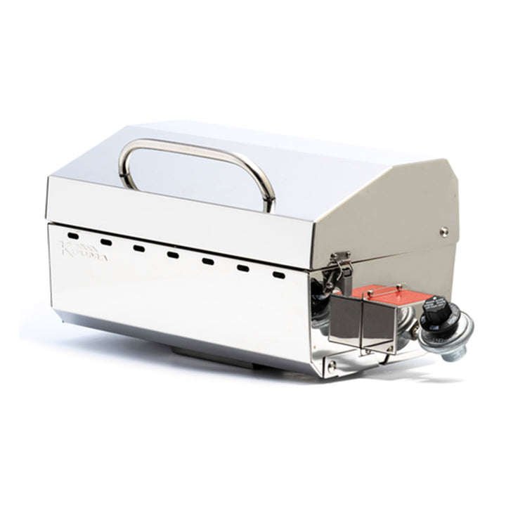 Camco Kuuma Stow N Go 125 Stainless Steel Gas Grill w/ Pedestal Mount(Used) - VMInnovations