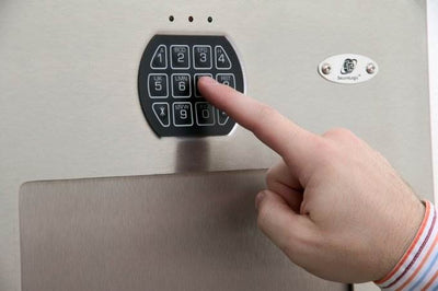 SECURE LOGIC 20710 Digital Keypad Steel Wall Vault Gun Safe - Instant Access