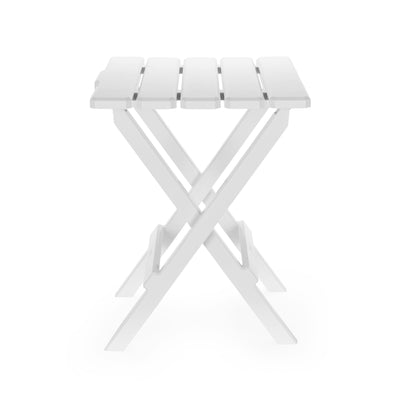 Camco Adirondack Style Folding Plastic Large Table, Indoor or Outdoor Use, White - VMInnovations