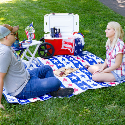 Camco Adirondack Style Folding Plastic Large Table, Indoor or Outdoor Use, White - VMInnovations