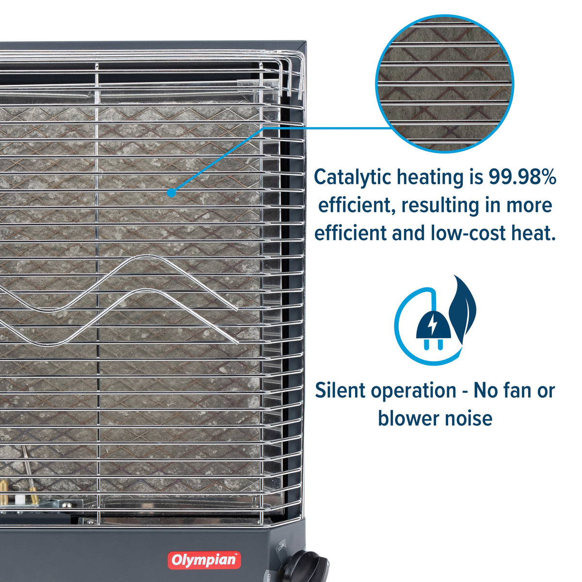 Camco Olympian Wave-6 Portable Catalytic Safety Heater for RV Use, 6,000 BTU