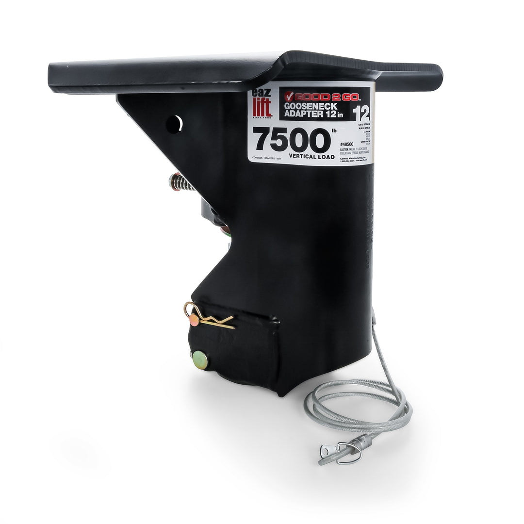 Eaz-Lift Gooseneck Adapter for Fifth Wheel Trailers, 12 Inch, 30,000 Lb Rating - VMInnovations
