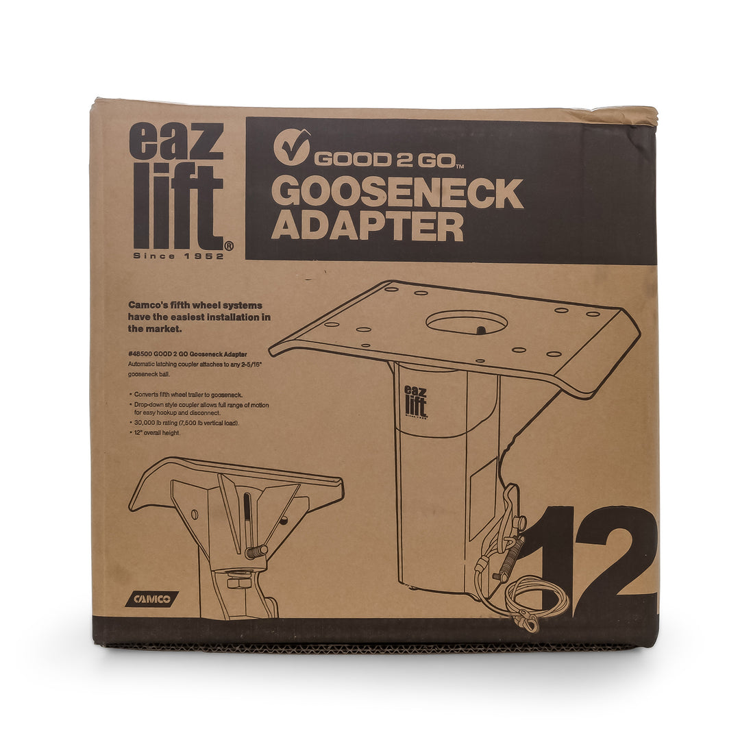 Eaz-Lift Gooseneck Adapter for Fifth Wheel Trailers, 12 Inch, 30,000 Lb Rating - VMInnovations