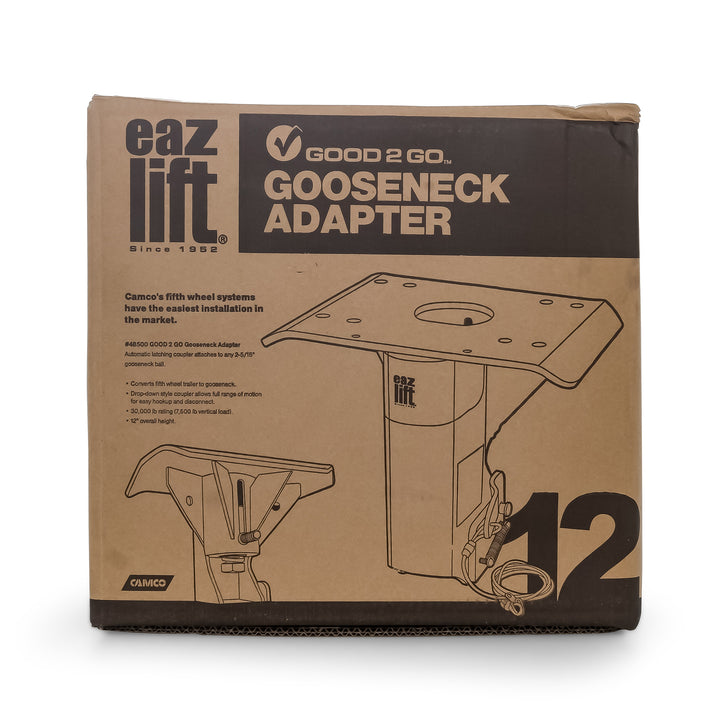 Eaz-Lift Gooseneck Adapter for Fifth Wheel Trailers, 12 Inch, 30,000 Lb Rating - VMInnovations