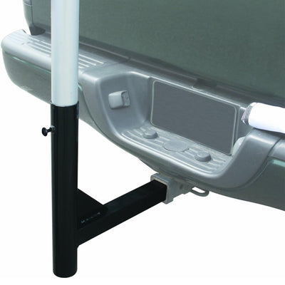 Camco Camper RV Hitch Mount Flagpole Holder for 2 Inch Trailer Receiver, Black - VMInnovations