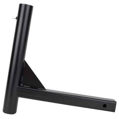 Camco Camper RV Hitch Mount Flagpole Holder for 2 Inch Trailer Receiver, Black - VMInnovations