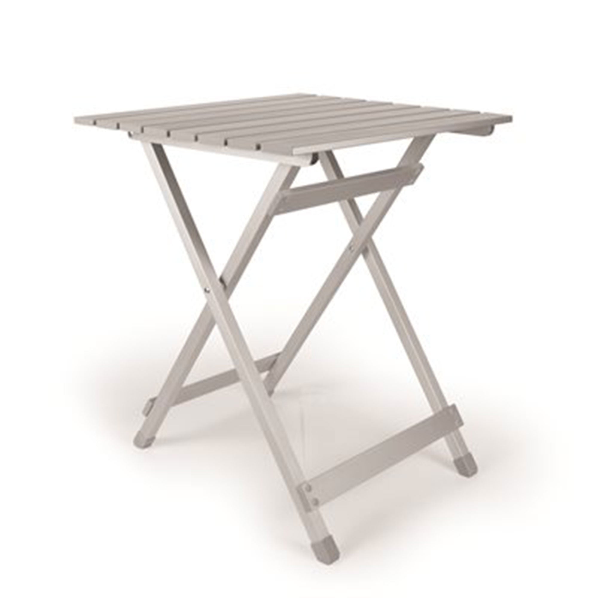 Camco Large Durable Aluminum Fold Away Multi Use Outdoor Table, Silver(Open Box) - VMInnovations