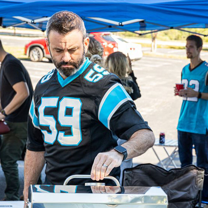 Camco Large Durable Aluminum Fold Away Multi Use Outdoor Table, Silver(Open Box)