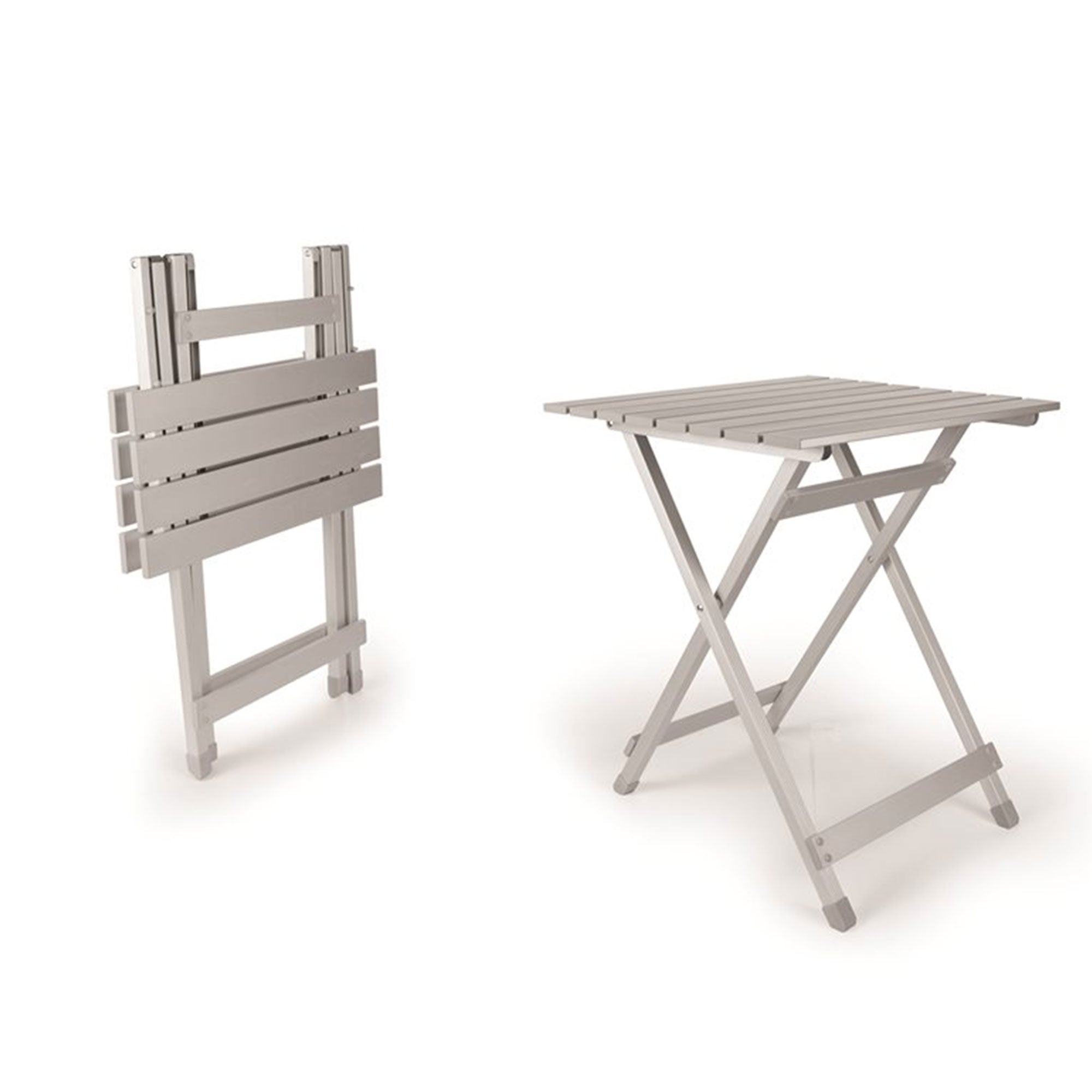 Camco Large Durable Aluminum Fold Away Multi Use Outdoor Table, Silver(Open Box) - VMInnovations