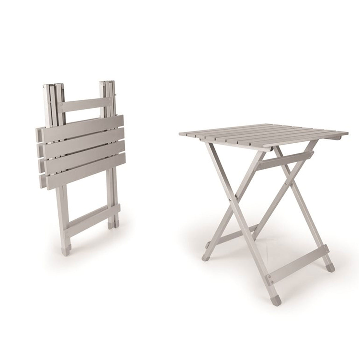Camco 2 Pack Large Durable Aluminum Fold Away Design Multi Use Outdoor Sidetable - VMInnovations