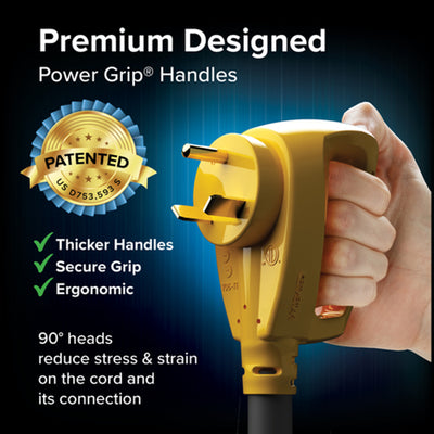 Camco PowerGrip 50 Ft 30 Amp RV Extension Cord Locking Connector 10 Gauge - VMInnovations