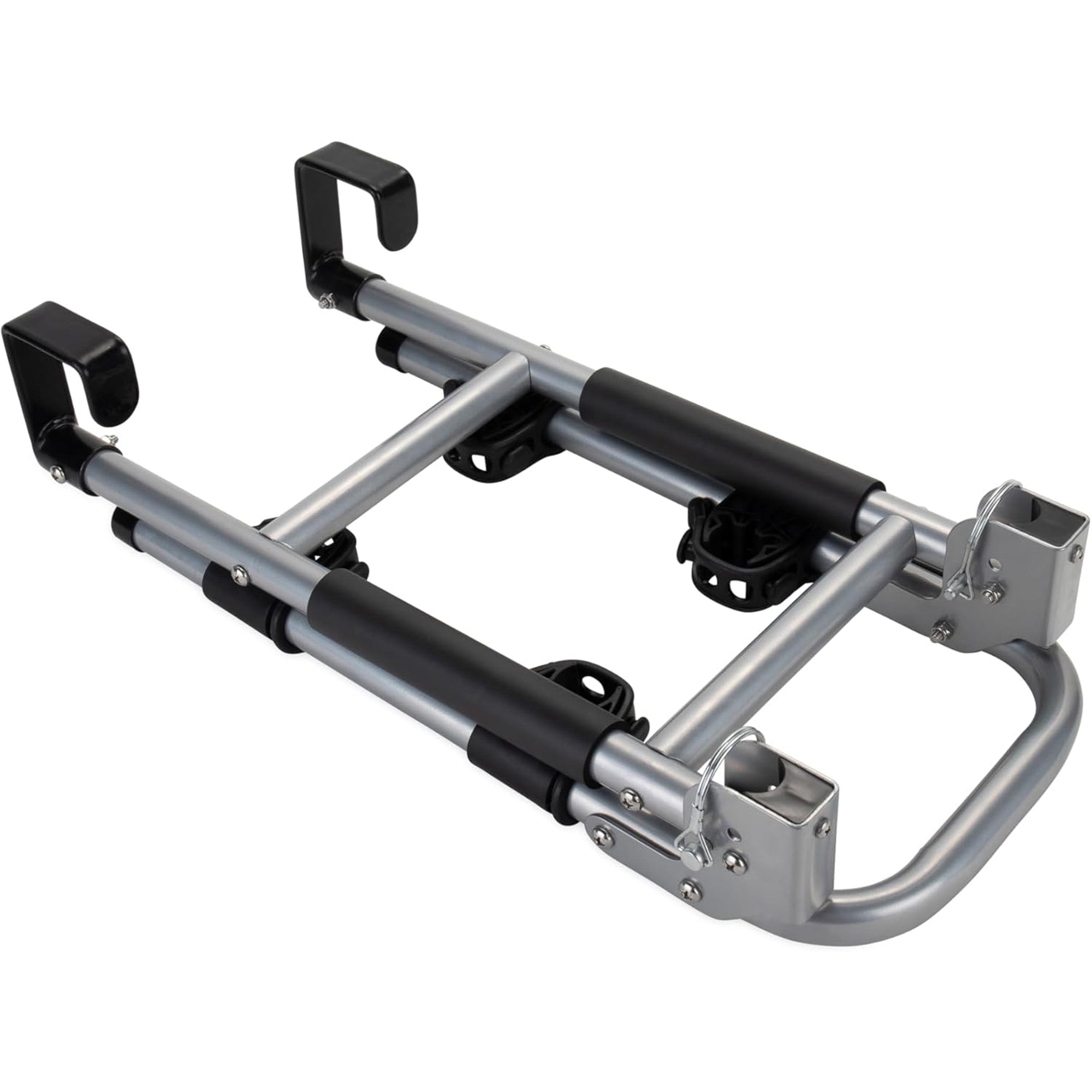Camco RV Ladder Mount Bike Rack, Up to 2 Bikes, Foldable, 60 lb Capacity,  Black