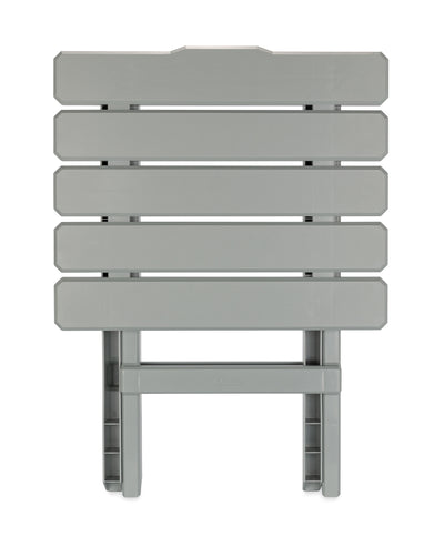Camco Adirondack Style Folding Plastic Large Table, Indoor or Outdoor Use, Gray