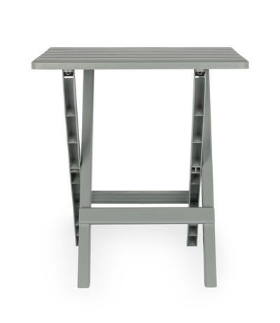 Camco Adirondack Style Folding Plastic Large Table, Indoor or Outdoor Use, Gray
