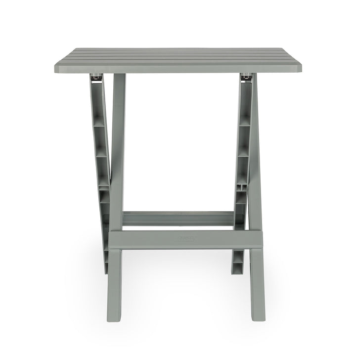 Camco Adirondack Style Folding Plastic Large Table, Indoor or Outdoor Use, Gray - VMInnovations