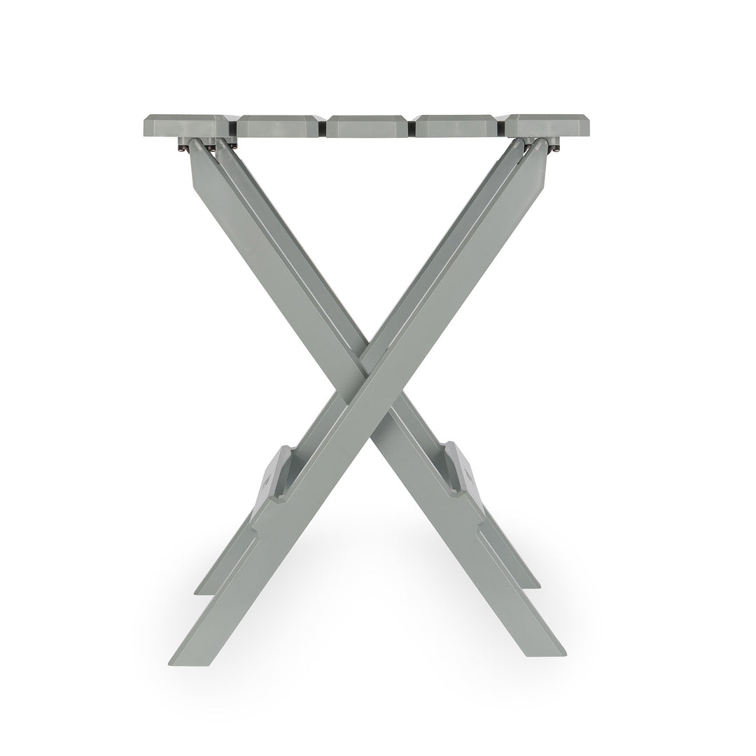 Camco Adirondack Style Folding Plastic Large Table, Indoor or Outdoor Use, Gray - VMInnovations