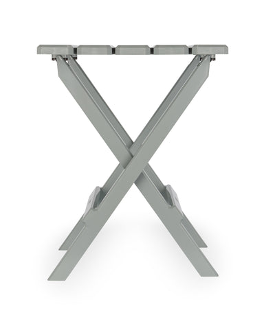 Camco Adirondack Style Folding Plastic Large Table, Indoor or Outdoor Use, Gray