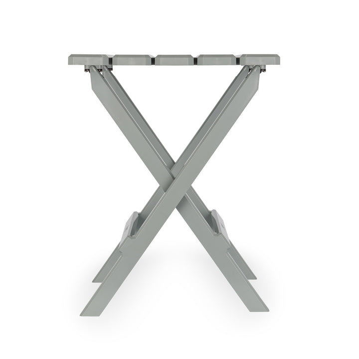 Camco Adirondack Style Folding Plastic Large Table, Indoor or Outdoor Use, Gray - VMInnovations