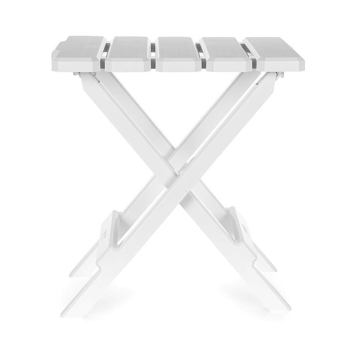 Camco Adirondack Style Folding Plastic Large Table, Indoor or Outdoor Use, White - VMInnovations