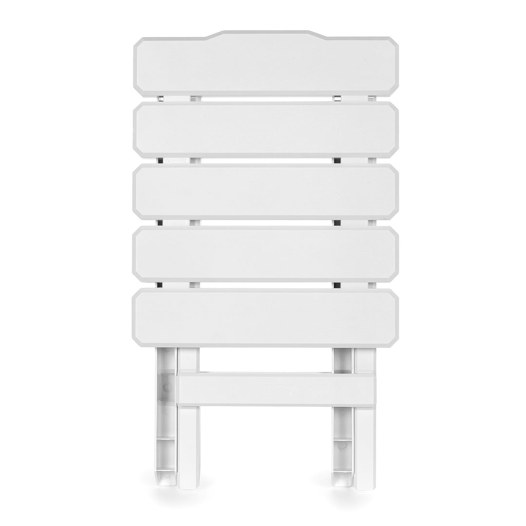 Camco Adirondack Style Folding Plastic Large Table, Indoor or Outdoor Use, White - VMInnovations