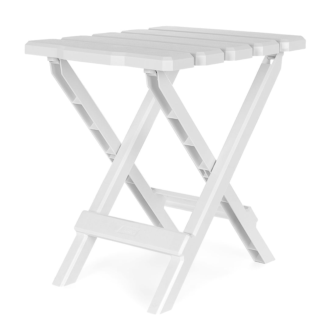 Camco Adirondack Style Folding Plastic Large Table, Indoor or Outdoor Use, White - VMInnovations