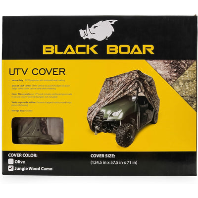 Black Boar UTV Cover with Protective Coating, Reinforced Grommets and Side Vents