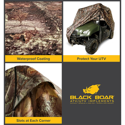 Black Boar UTV Cover with Protective Coating, Reinforced Grommets and Side Vents