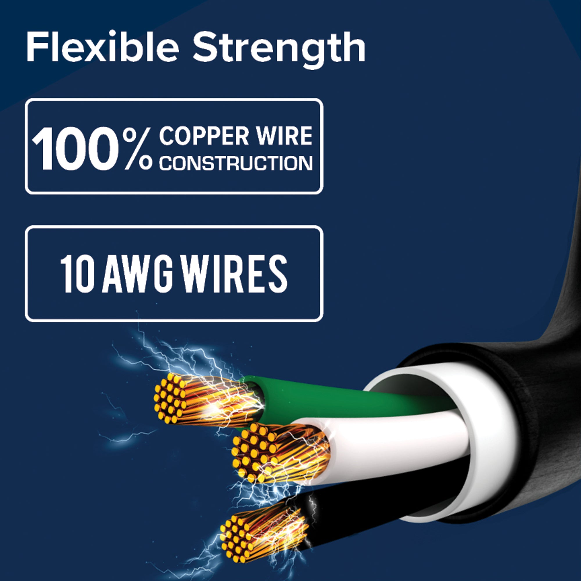 Camco PowerGrip 25 Ft 30 Amp RV Extension Cord Locking Connector 10 Gauge - VMInnovations